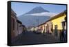 Antigua and Vulcano Fuego, Guatemala, Central America-Peter Groenendijk-Framed Stretched Canvas