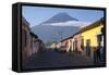Antigua and Vulcano Fuego, Guatemala, Central America-Peter Groenendijk-Framed Stretched Canvas