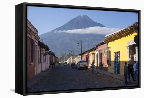 Antigua and Vulcano Fuego, Guatemala, Central America-Peter Groenendijk-Framed Stretched Canvas