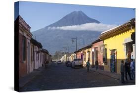 Antigua and Vulcano Fuego, Guatemala, Central America-Peter Groenendijk-Stretched Canvas