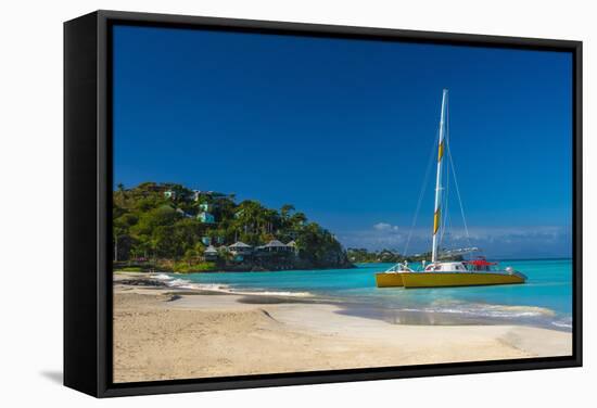 Antigua, Jolly Bay Beach-Alan Copson-Framed Stretched Canvas