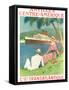 Antilles, Central America - Vintage CIE GLE French Line Travel Poster, 1970s-Sandy Hook-Framed Stretched Canvas