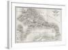 Antilles Old Map. Created By Vuillemin And Erhard, Published On Le Tour Du Monde, Paris, 1860-marzolino-Framed Art Print