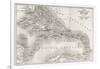 Antilles Old Map. Created By Vuillemin And Erhard, Published On Le Tour Du Monde, Paris, 1860-marzolino-Framed Art Print