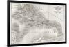 Antilles Old Map. Created By Vuillemin And Erhard, Published On Le Tour Du Monde, Paris, 1860-marzolino-Framed Art Print