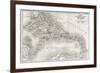 Antilles Old Map. Created By Vuillemin And Erhard, Published On Le Tour Du Monde, Paris, 1860-marzolino-Framed Art Print