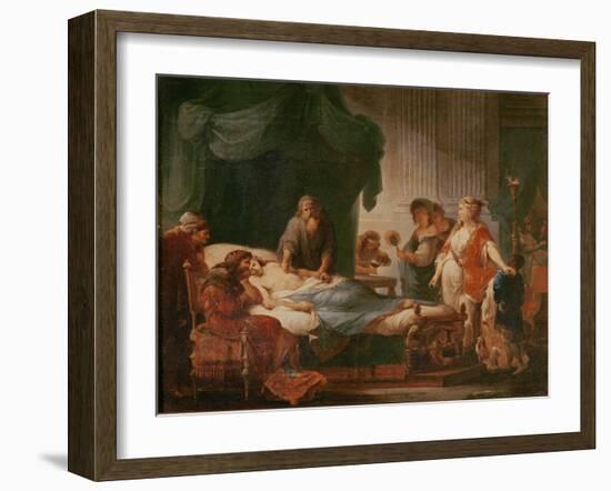 Antiochus and Stratonice (Oil on Canvas)-Angelica Kauffman-Framed Giclee Print