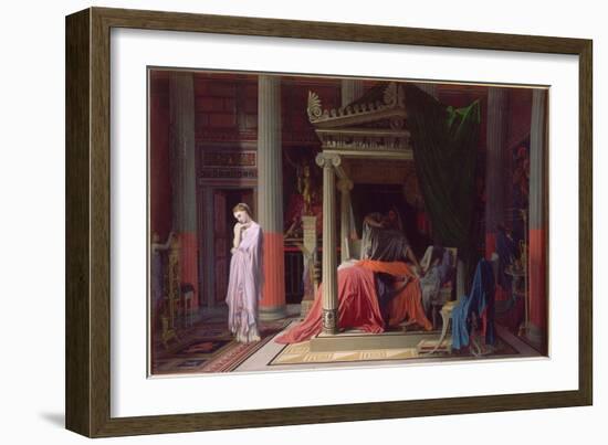 Antiochus and Stratonike, 1840-Jean-Auguste-Dominique Ingres-Framed Giclee Print