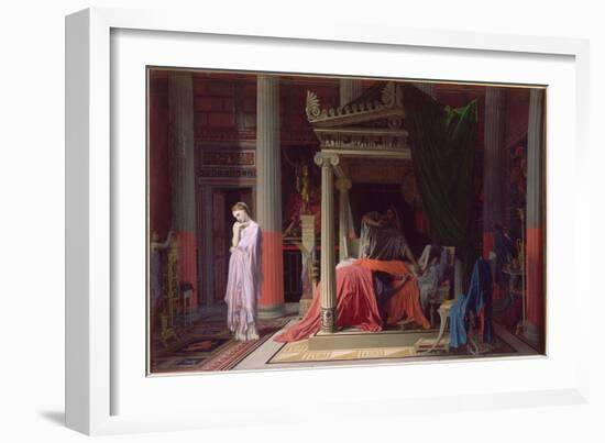 Antiochus and Stratonike, 1840-Jean-Auguste-Dominique Ingres-Framed Giclee Print