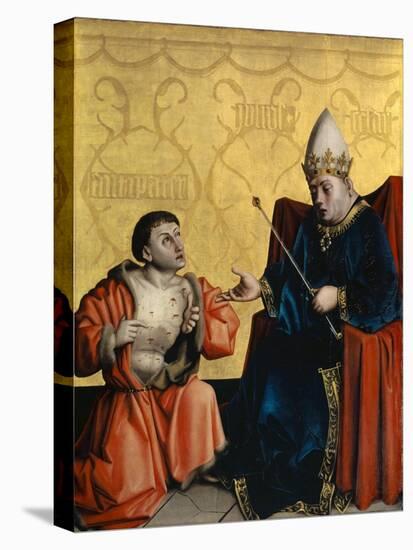 Antipater Kneeling before Juilus Caesar from the Heilspiegel Altarpiece, C.1435-Konrad Witz-Stretched Canvas