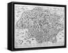 Antiquae Urbis Perfecta Imago, Map of Rome, C.1600-Ambrogio Brambilla-Framed Stretched Canvas