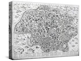 Antiquae Urbis Perfecta Imago, Map of Rome, C.1600-Ambrogio Brambilla-Stretched Canvas