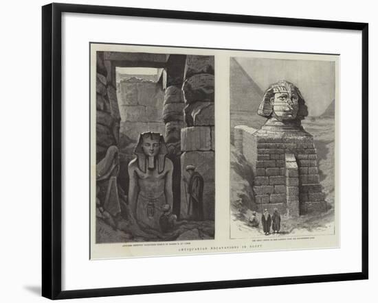 Antiquarian Excavations in Egypt-Henry Woods-Framed Giclee Print