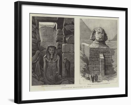 Antiquarian Excavations in Egypt-Henry Woods-Framed Giclee Print