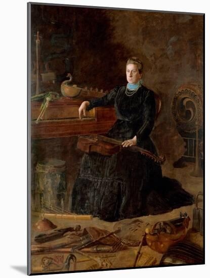 Antiquated Music (Portrait of Sarah Sagehorn Frishmuth) 1900 (Oil on Canvas)-Thomas Cowperthwait Eakins-Mounted Giclee Print