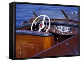 Antique and Classic Boat Society Show on Lake Washington, Seattle, Washington, USA-William Sutton-Framed Stretched Canvas