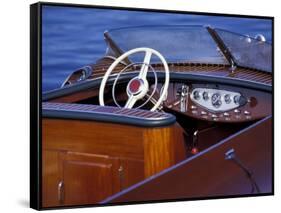 Antique and Classic Boat Society Show on Lake Washington, Seattle, Washington, USA-William Sutton-Framed Stretched Canvas