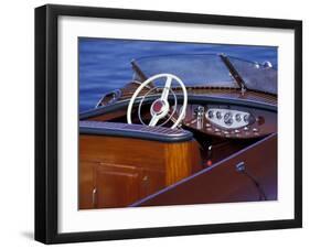 Antique and Classic Boat Society Show on Lake Washington, Seattle, Washington, USA-William Sutton-Framed Premium Photographic Print