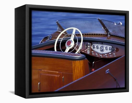 Antique and Classic Boat Society Show on Lake Washington, Seattle, Washington, USA-William Sutton-Framed Stretched Canvas
