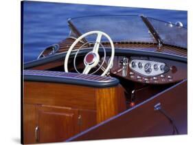 Antique and Classic Boat Society Show on Lake Washington, Seattle, Washington, USA-William Sutton-Stretched Canvas