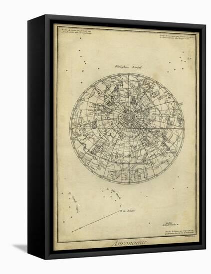 Antique Astronomy Chart I-Daniel Diderot-Framed Stretched Canvas