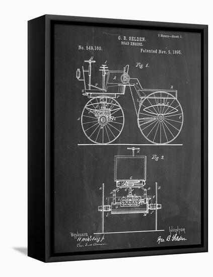 Antique Automobile Patent 1895-null-Framed Stretched Canvas