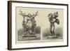 Antique Bronze Statuettes Recently Discovered at Pompeii-null-Framed Giclee Print