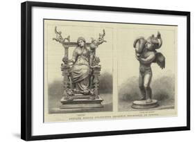 Antique Bronze Statuettes Recently Discovered at Pompeii-null-Framed Giclee Print