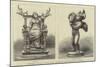 Antique Bronze Statuettes Recently Discovered at Pompeii-null-Mounted Giclee Print