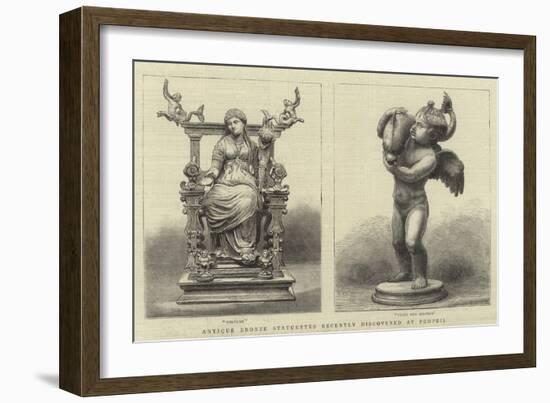 Antique Bronze Statuettes Recently Discovered at Pompeii-null-Framed Giclee Print