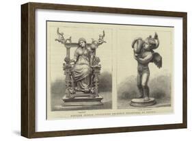 Antique Bronze Statuettes Recently Discovered at Pompeii-null-Framed Giclee Print