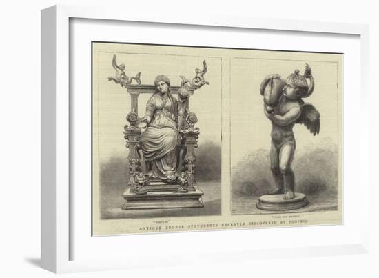 Antique Bronze Statuettes Recently Discovered at Pompeii-null-Framed Giclee Print