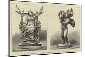 Antique Bronze Statuettes Recently Discovered at Pompeii-null-Mounted Giclee Print