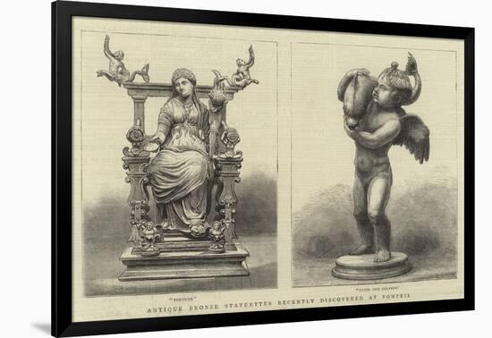 Antique Bronze Statuettes Recently Discovered at Pompeii-null-Framed Giclee Print