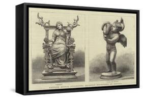 Antique Bronze Statuettes Recently Discovered at Pompeii-null-Framed Stretched Canvas