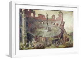 Antique Bullfighting, 1552-Maerten van Heemskerck-Framed Giclee Print