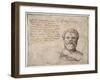 Antique Bust of Sophocles, Annotated, after Fulvio Orsini-Maerten van Heemskerck-Framed Giclee Print