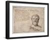 Antique Bust of Sophocles, Annotated, after Fulvio Orsini-Maerten van Heemskerck-Framed Giclee Print