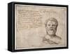 Antique Bust of Sophocles, Annotated, after Fulvio Orsini-Maerten van Heemskerck-Framed Stretched Canvas