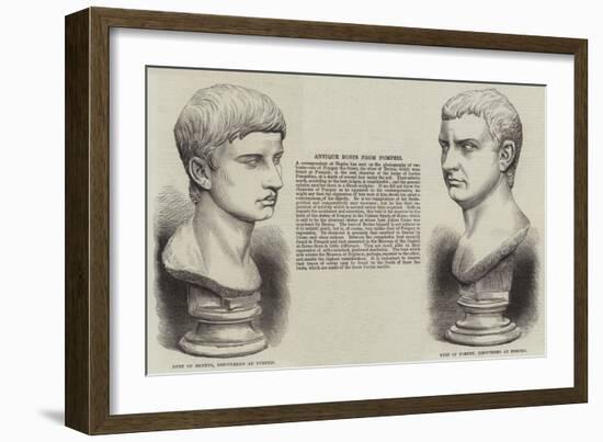 Antique Busts from Pompeii-null-Framed Giclee Print