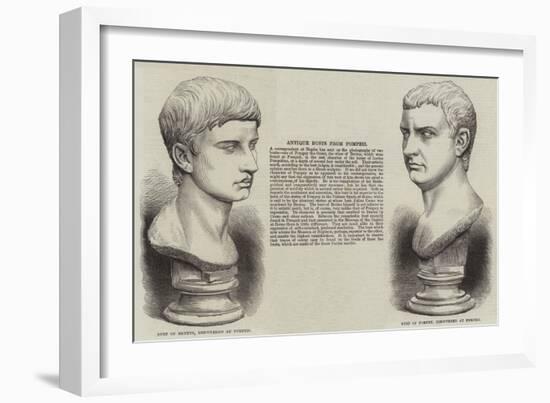 Antique Busts from Pompeii-null-Framed Giclee Print