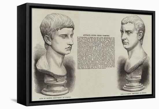 Antique Busts from Pompeii-null-Framed Stretched Canvas