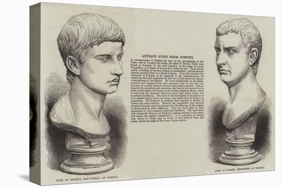 Antique Busts from Pompeii-null-Stretched Canvas