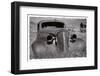 Antique Car In Grassy Field-George Oze-Framed Photographic Print