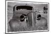 Antique Car In Grassy Field-George Oze-Mounted Photographic Print