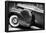 Antique Car With Whitewall Tires B/W-null-Framed Poster