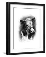 Antique Cattle I-null-Framed Art Print