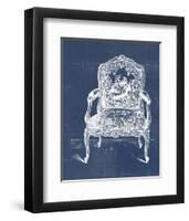 Antique Chair Blueprint V-Vision Studio-Framed Art Print