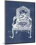 Antique Chair Blueprint V-Vision Studio-Mounted Art Print