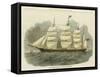 Antique Clipper Ship IV-null-Framed Stretched Canvas